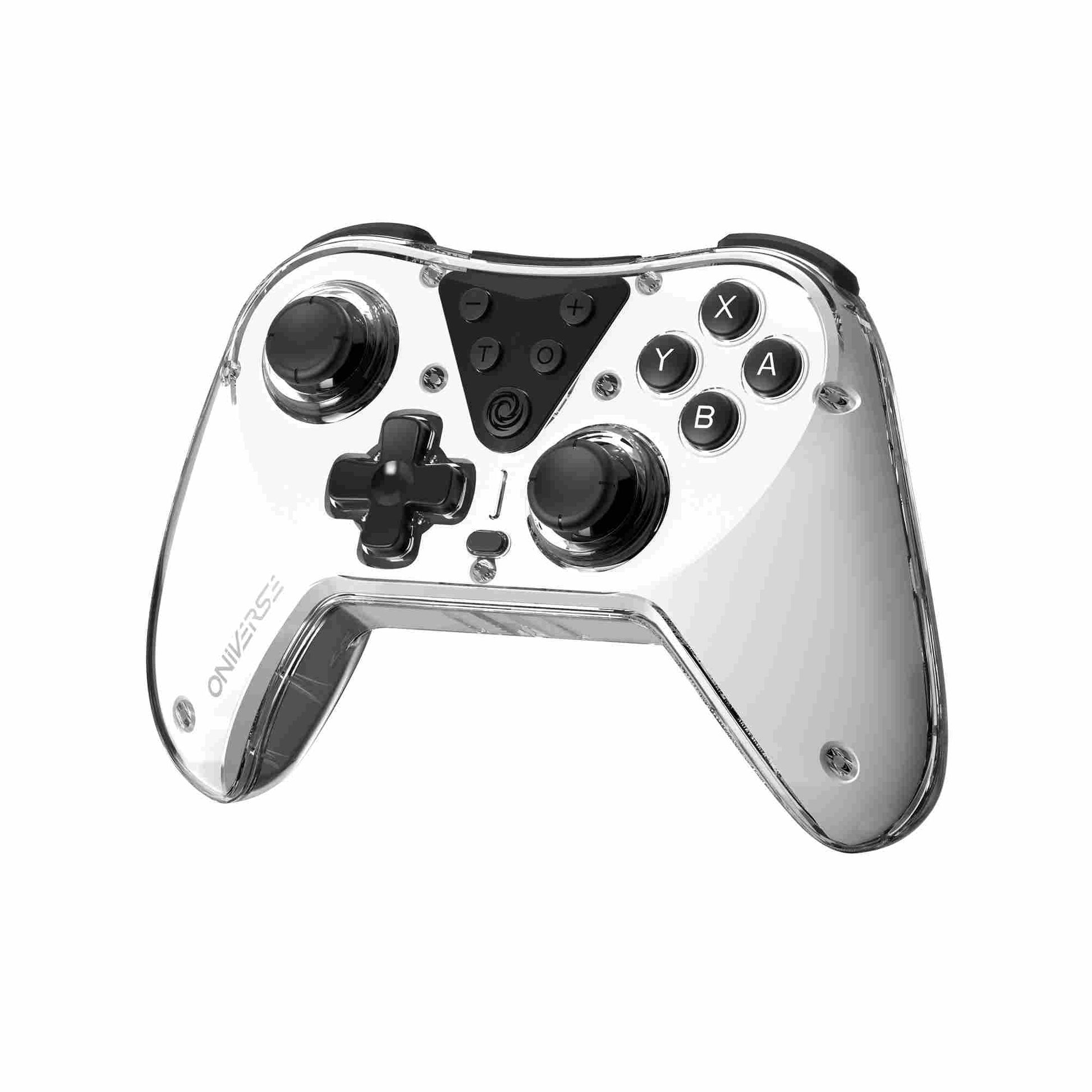 Oniverse | Astralite White Wireless Bluetooth Controller & Charging Station for Nintendo Switch, PC, Mobile