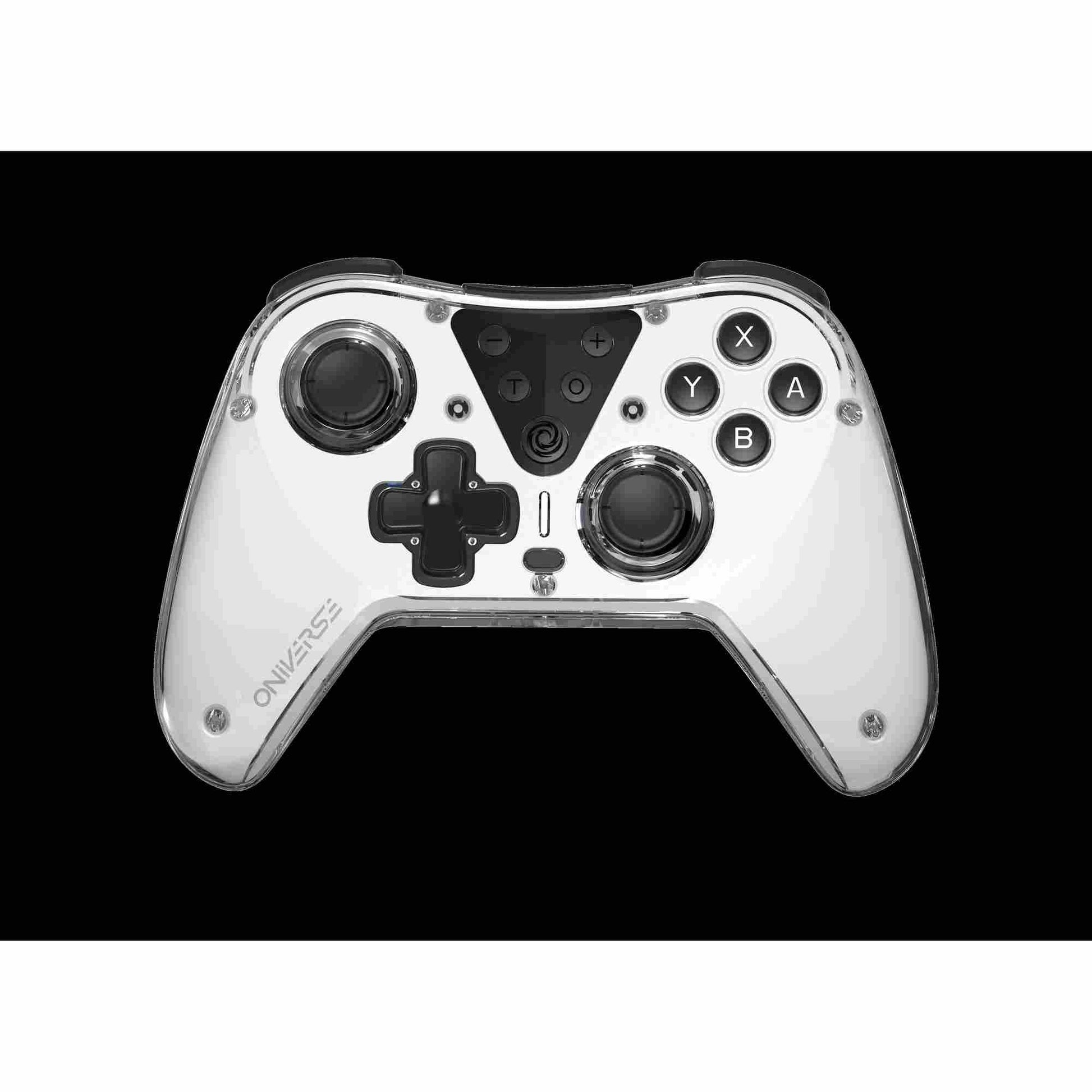 Oniverse | Astralite White Wireless Bluetooth Controller & Charging Station for Nintendo Switch, PC, Mobile