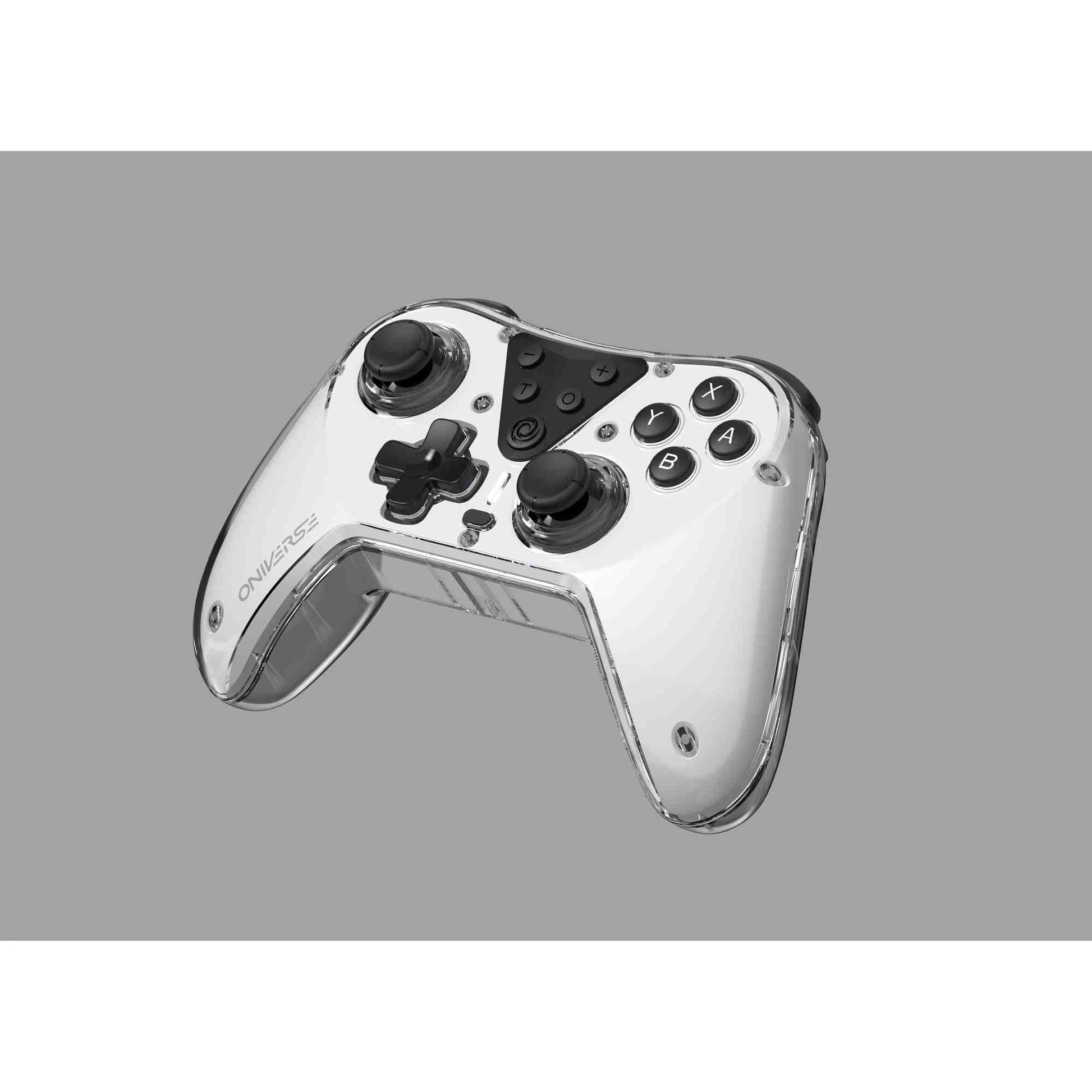 Oniverse | Astralite White Wireless Bluetooth Controller & Charging Station for Nintendo Switch, PC, Mobile