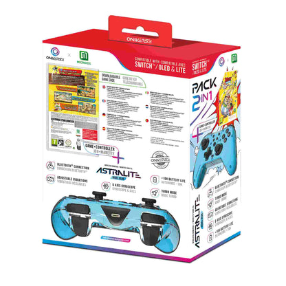 Oniverse | Astralite Blue Wireless Bluetooth Controller with Asterix & Obelix Slap Them All! for Nintendo Switch