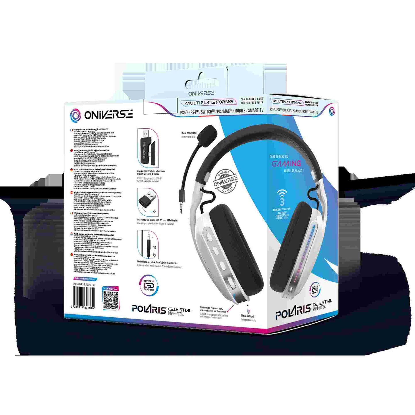Oniverse | Polaris Multiplatform Wireless Gaming Headset (Celestial White)