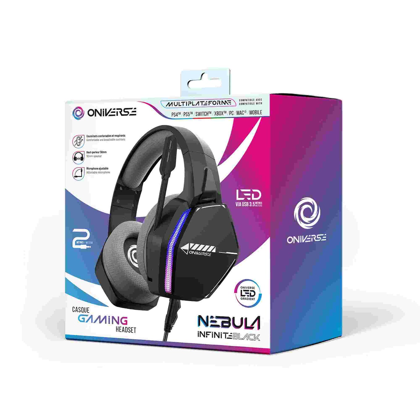 Oniverse | Nebula Multiplatform Wired Gaming Headset (Infinite Black)
