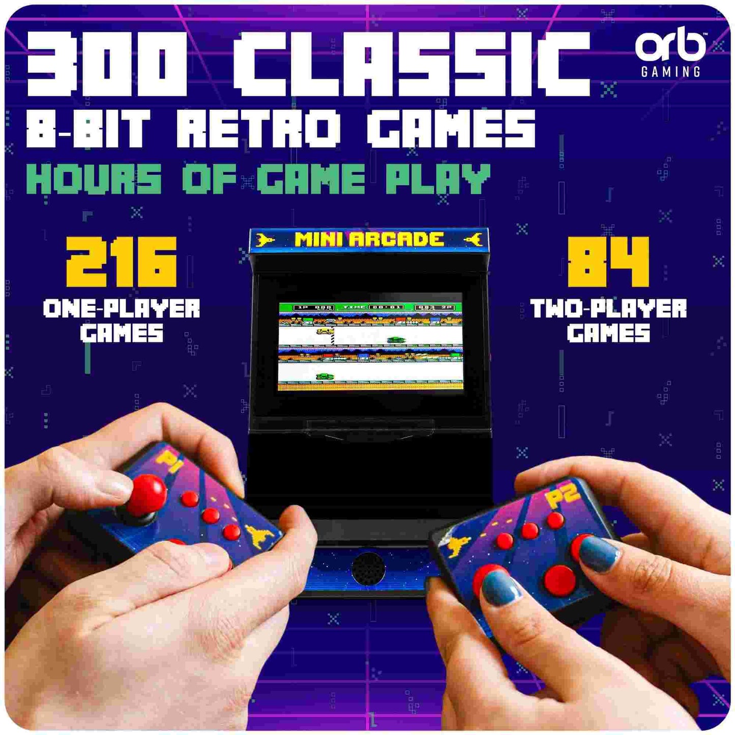Thumbs Up Orb Retro Mini Arcade Machine (2 Player) 300 Games 216x 1 Player & 84x 2 Player