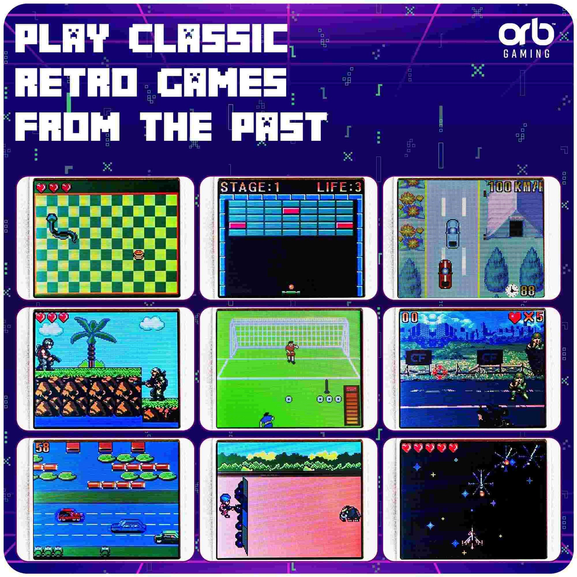 Thumbs Up Orb Retro Mini Handheld Console Gold 150 Games