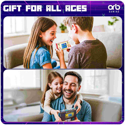 Thumbs Up Orb Retro Mini Handheld Console Gold 150 Games