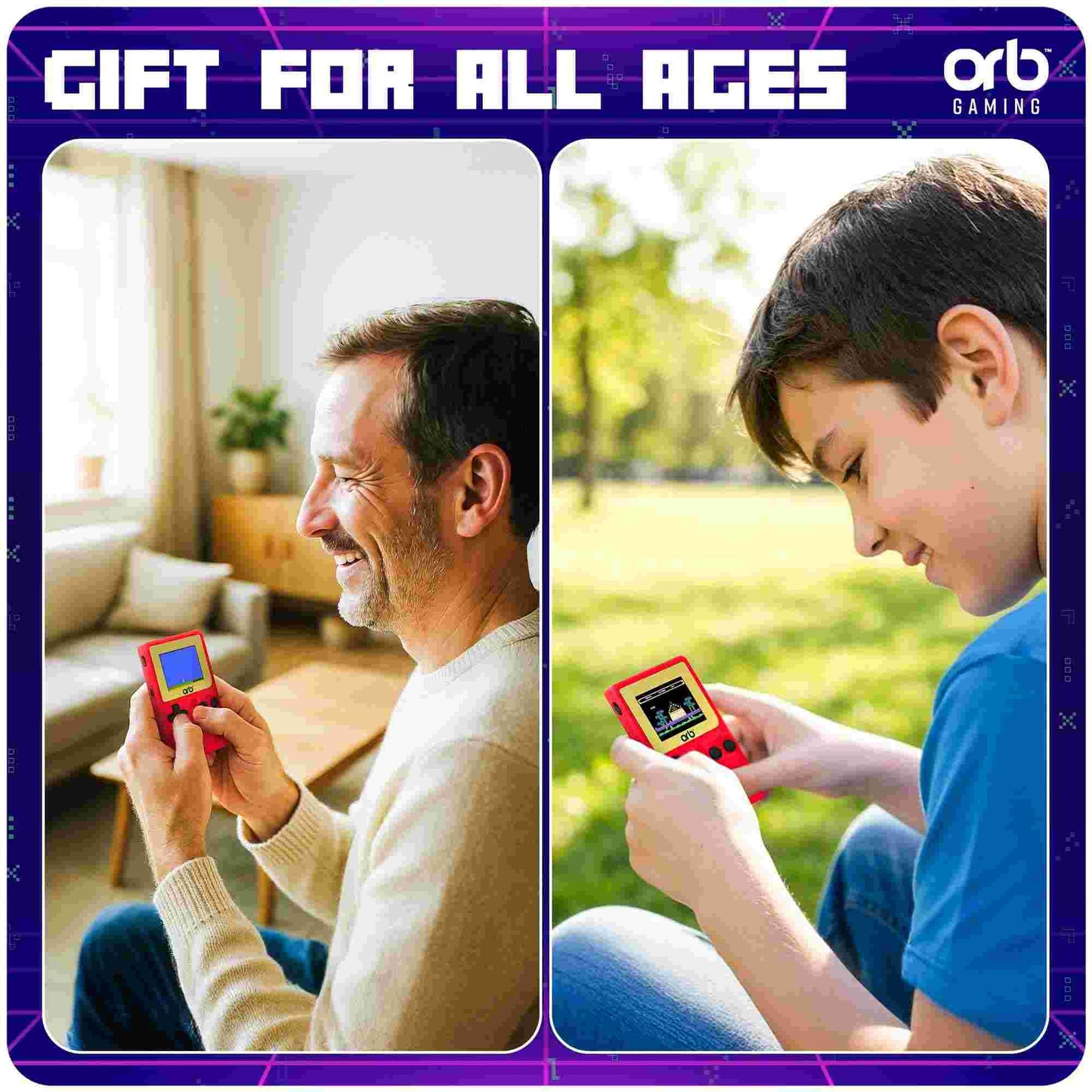 Thumbs Up Orb Retro Mini Handheld Console Red 150 Games