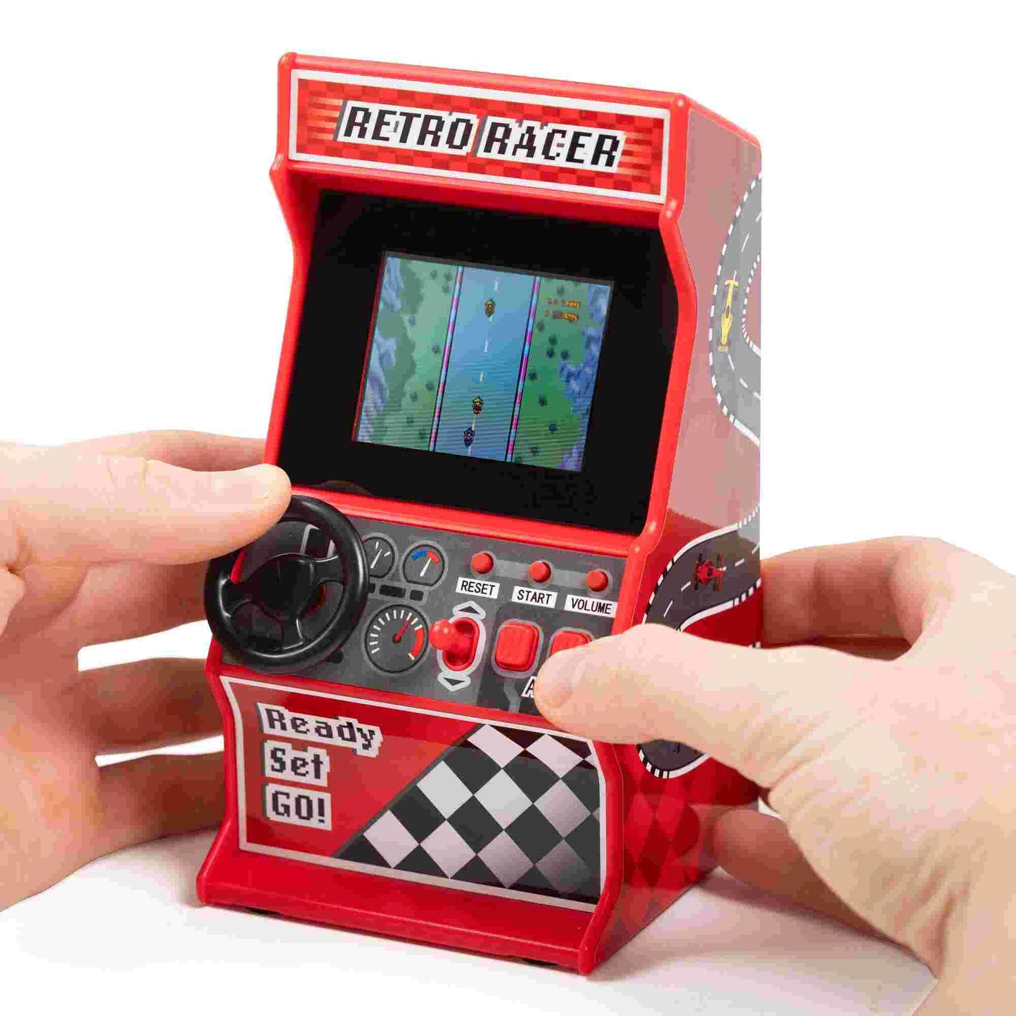Thumbs Up Orb Retro Mini Racing Arcade Machine Red 30 Games