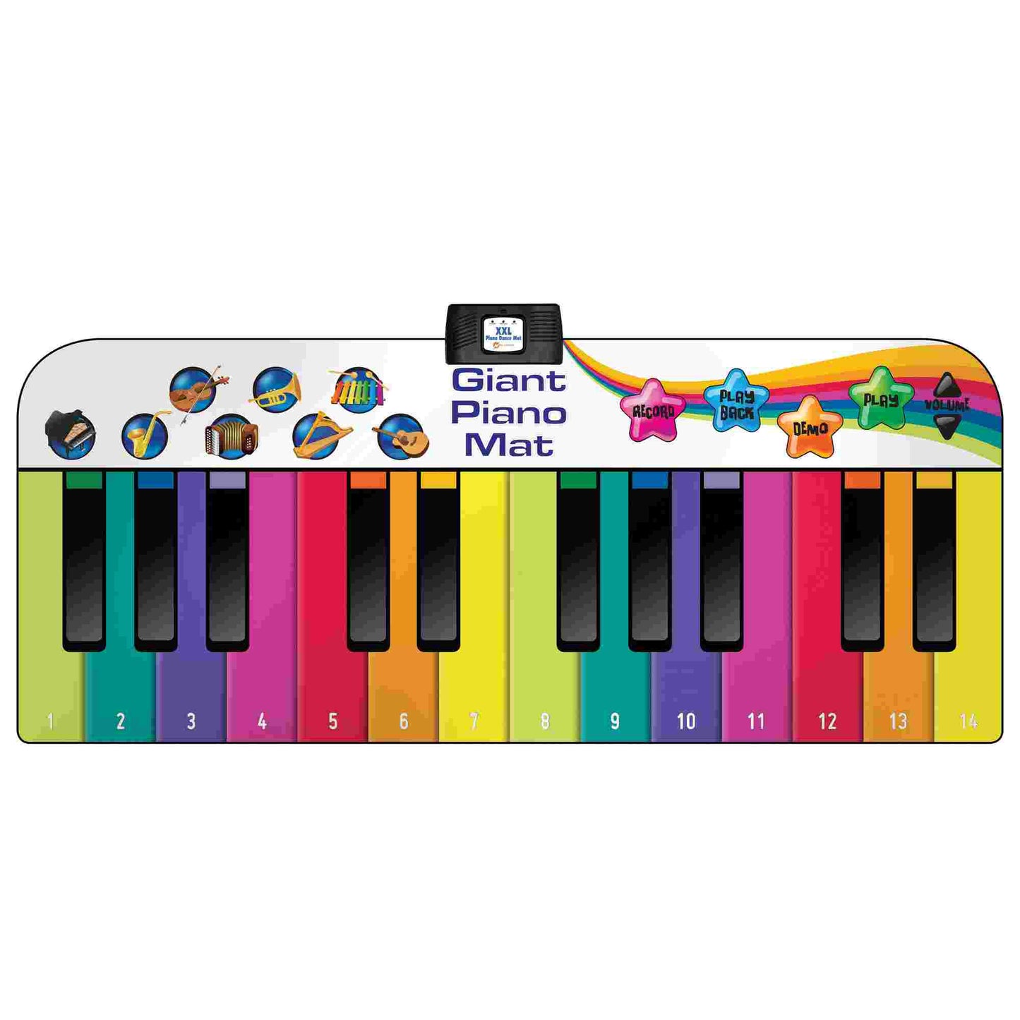 N-Gear | Piano Dance Mat XXL 180CM Interactive Play Mat Music Mat