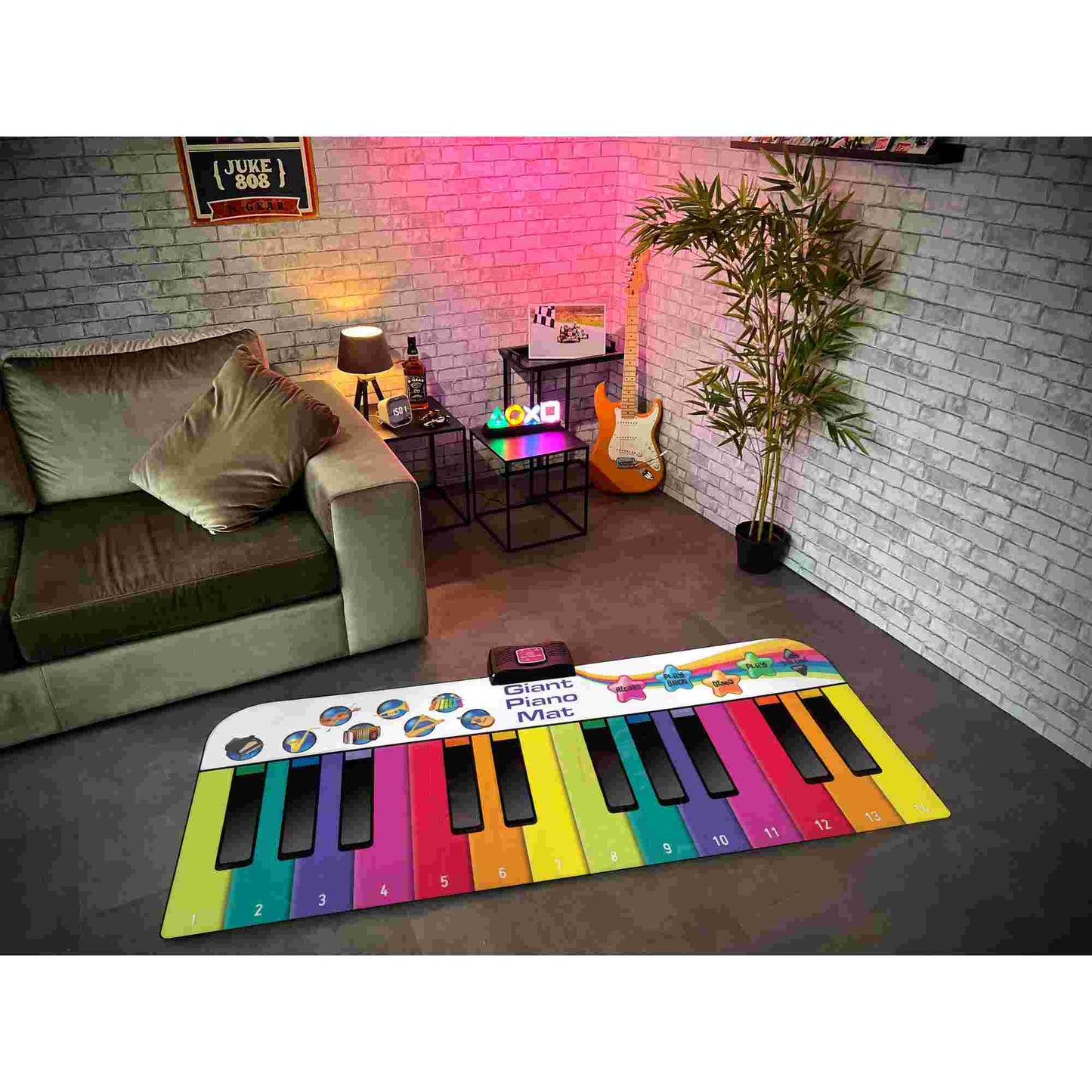N-Gear | Piano Dance Mat XXL 180CM Interactive Play Mat Music Mat