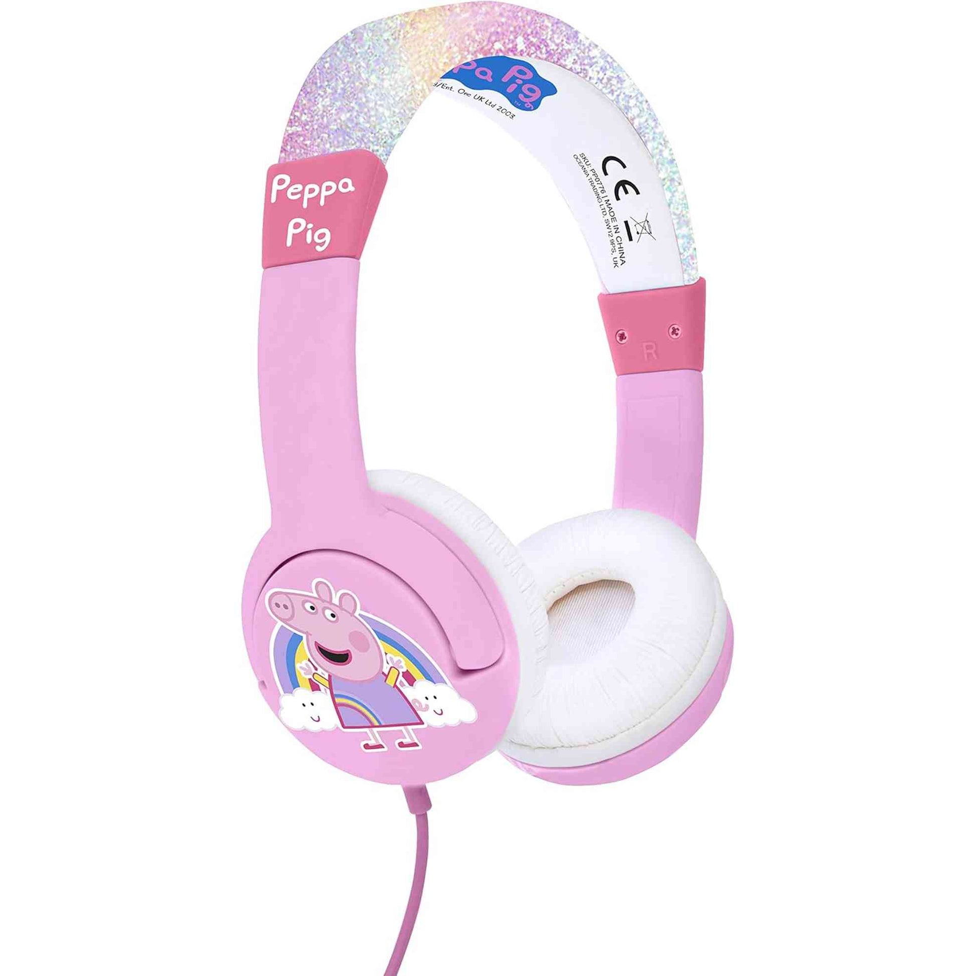 OTL | Peppa Pig Glitter Rainbow Peppa Pink Kids Headphones