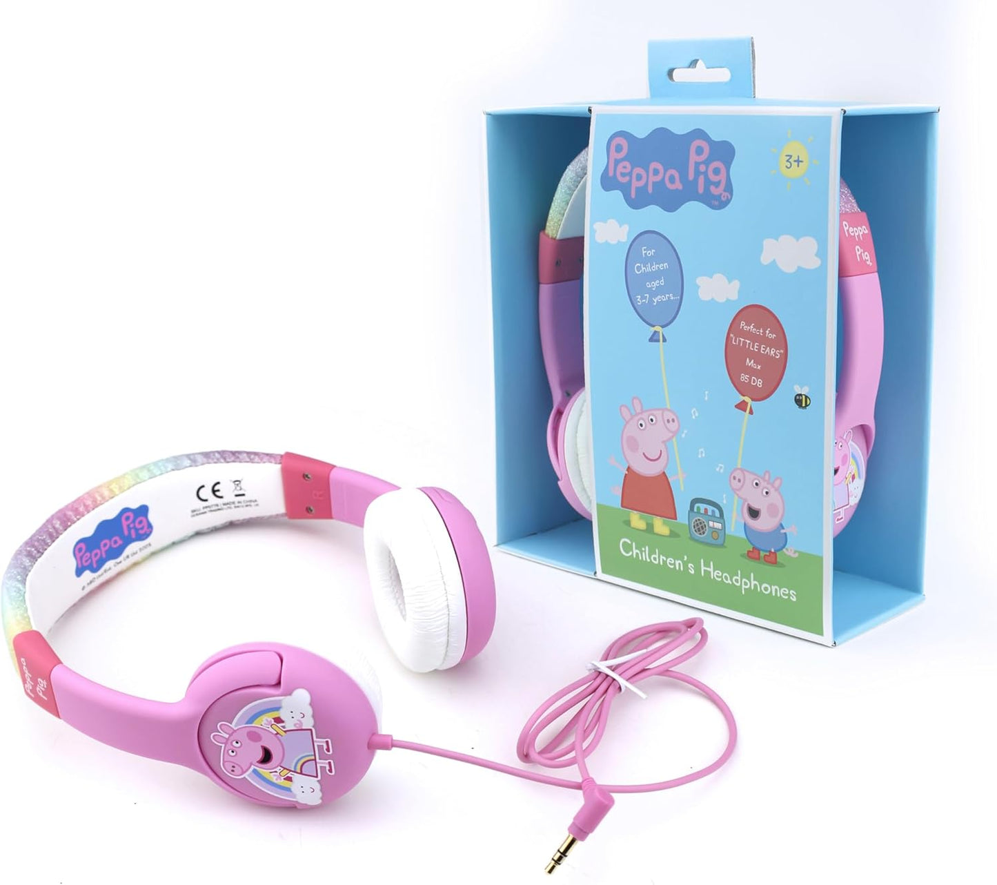 OTL | Peppa Pig Glitter Rainbow Peppa Pink Kids Headphones