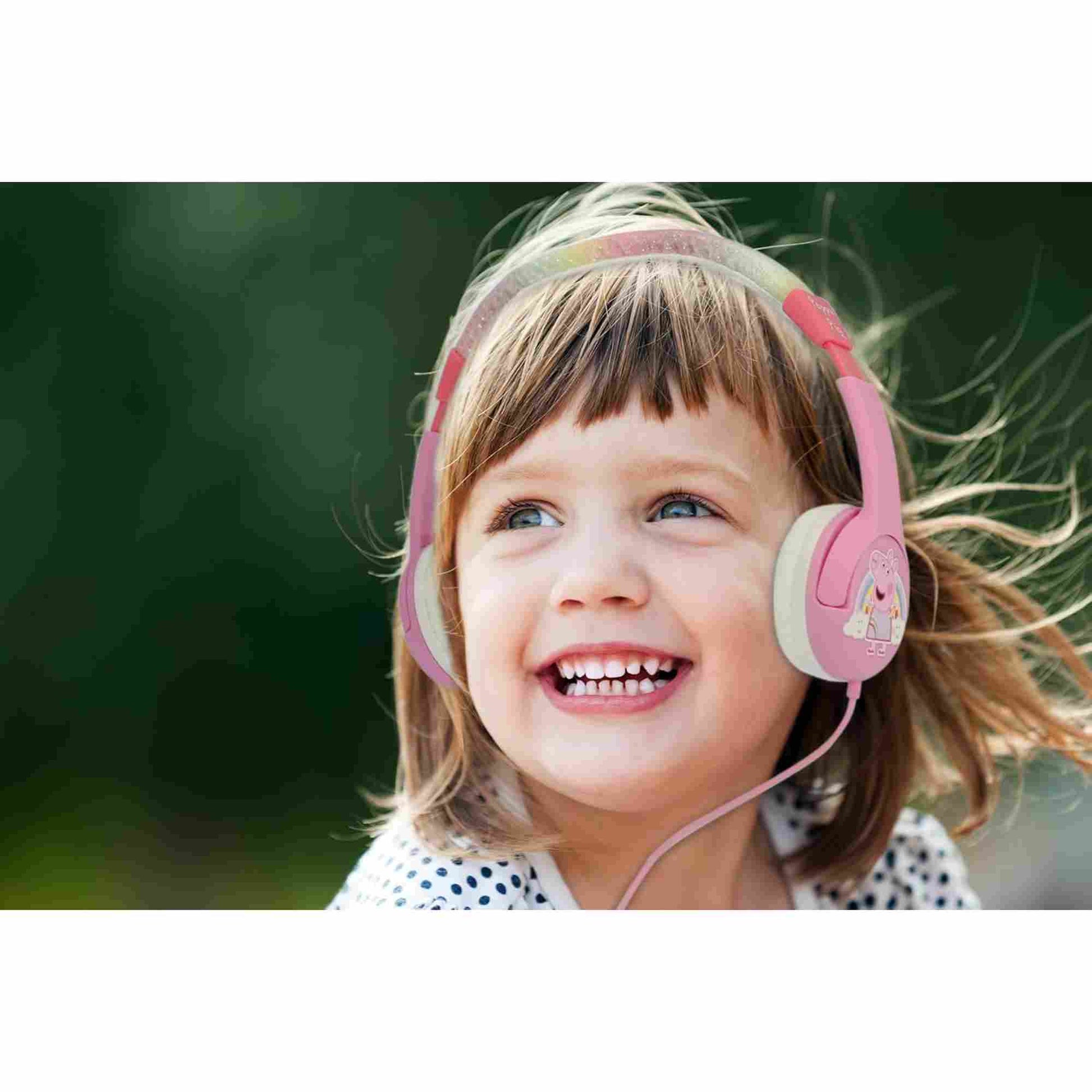 OTL | Peppa Pig Glitter Rainbow Peppa Pink Kids Headphones