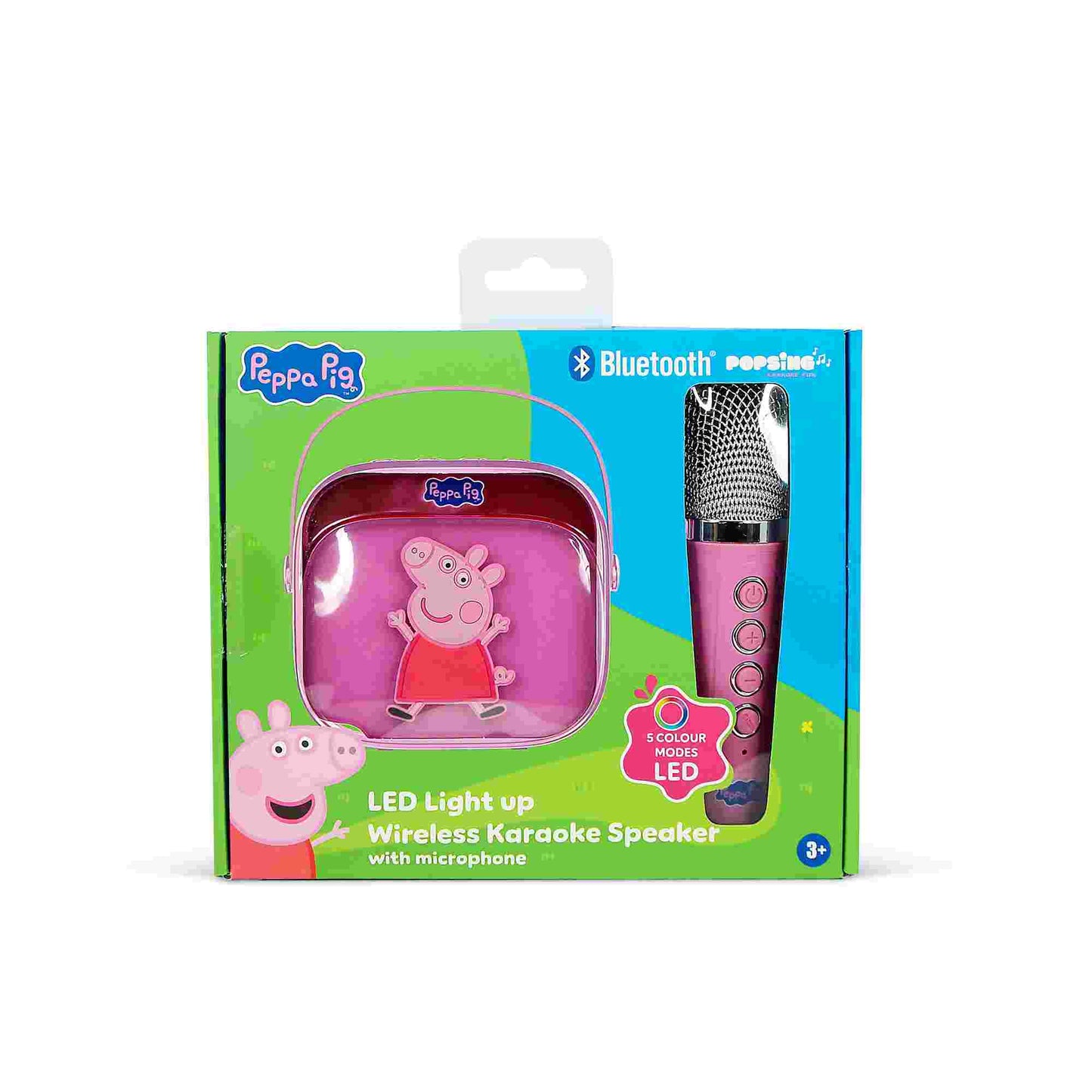 OTL Peppa Pig Popsing Led Light-Up Wireless Karaoke Speaker & Microphone