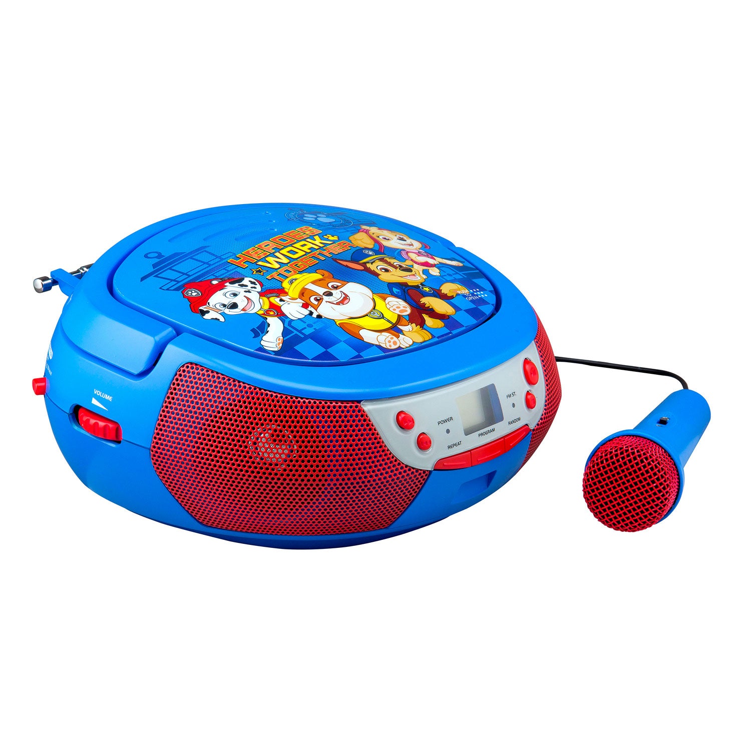 Paw Patrol | CD Boombox with Microphone and FM Radio - xploregifts