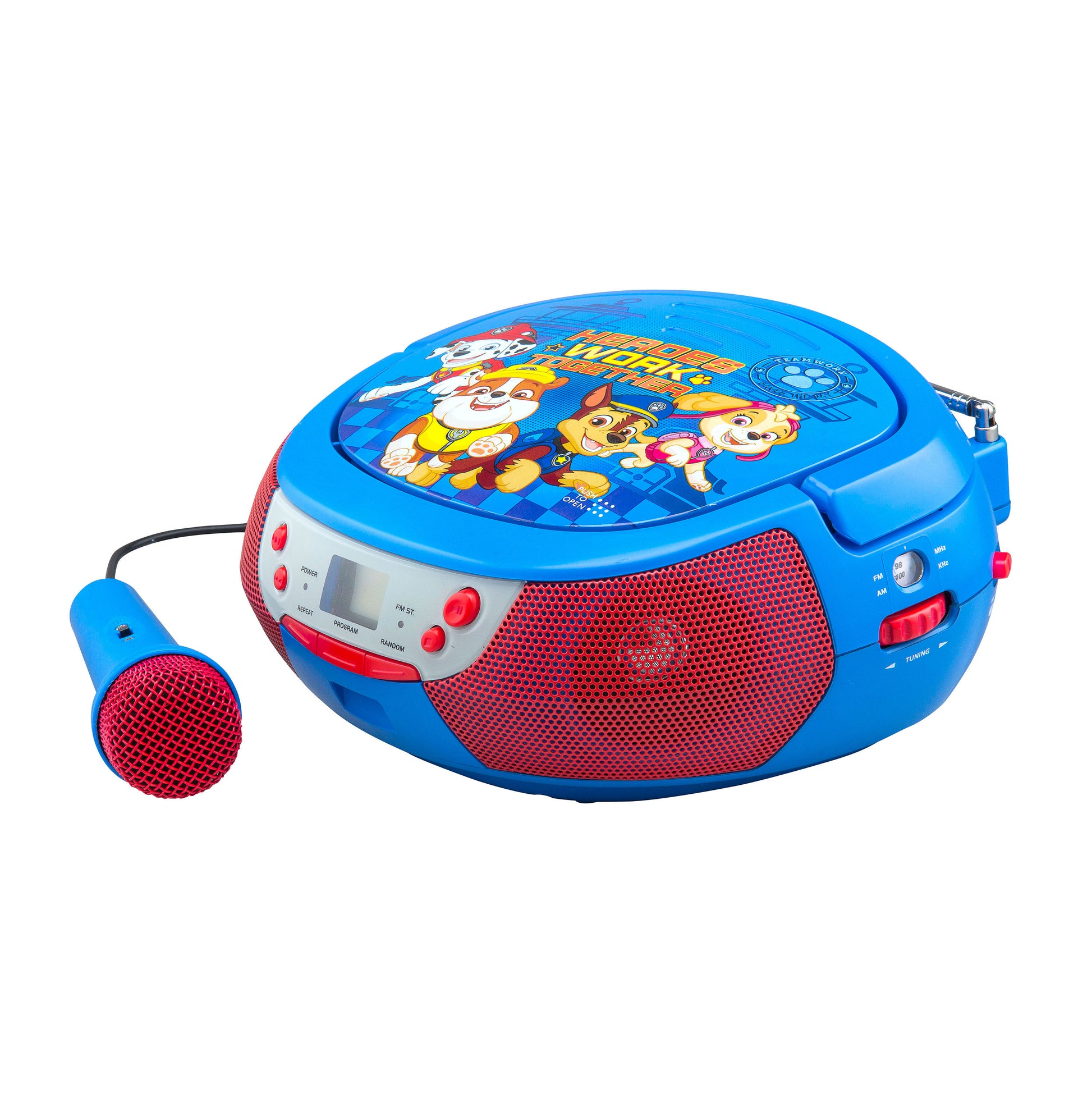 Paw Patrol | CD Boombox with Microphone and FM Radio - xploregifts