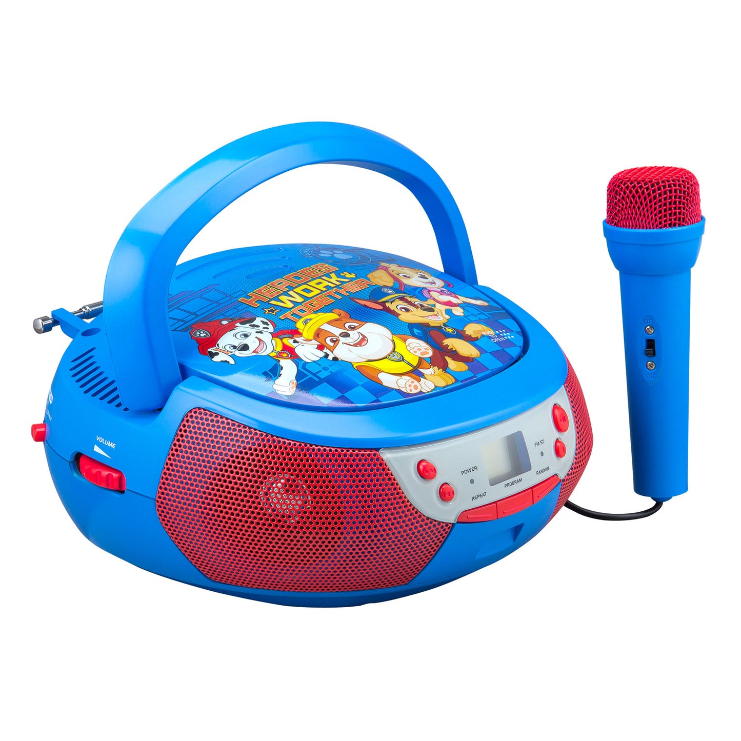 Paw Patrol | CD Boombox with Microphone and FM Radio - xploregifts