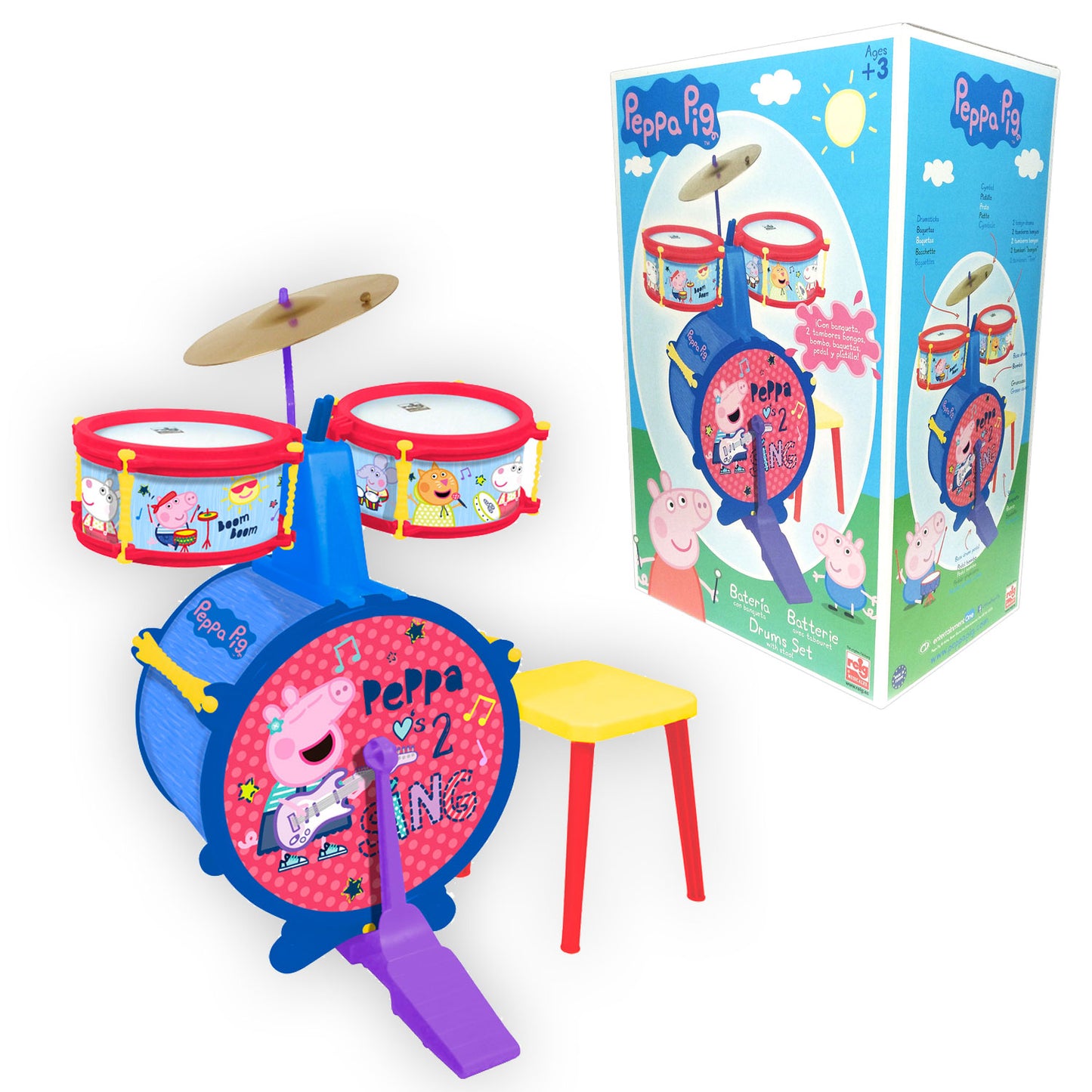 Peppa Pig | Drum Set - xploregifts