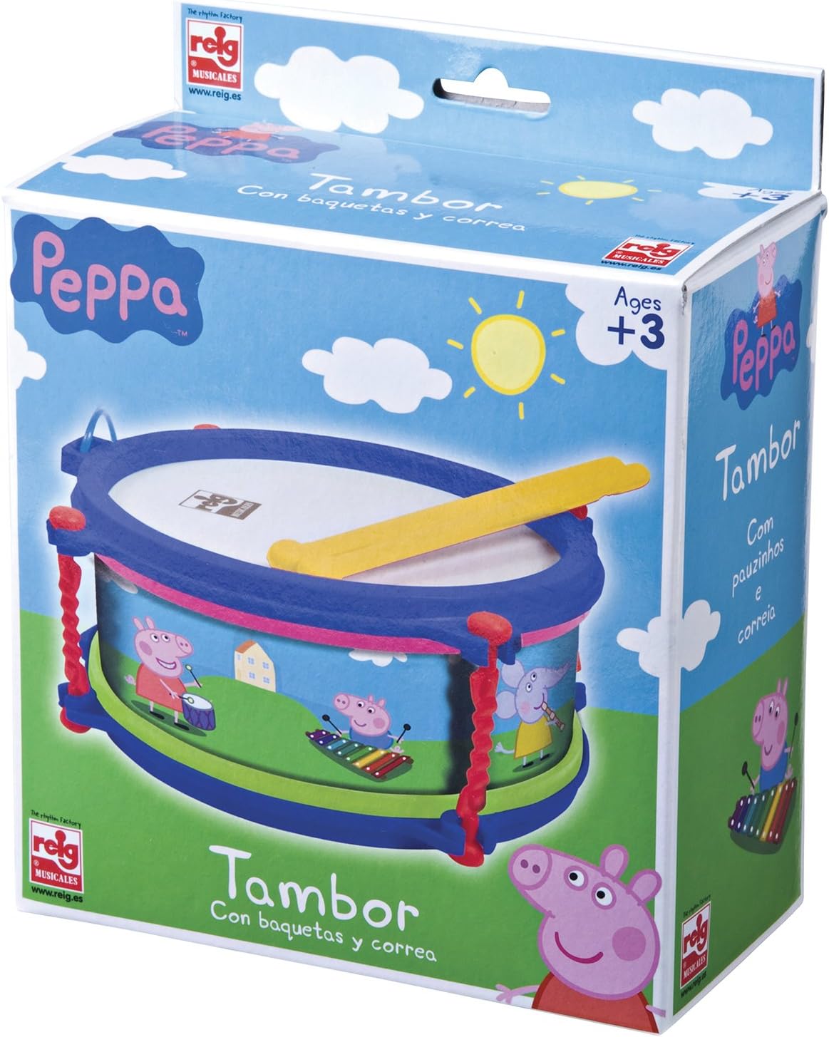 Reig | Peppa Pig Children's Drum & Drumsticks