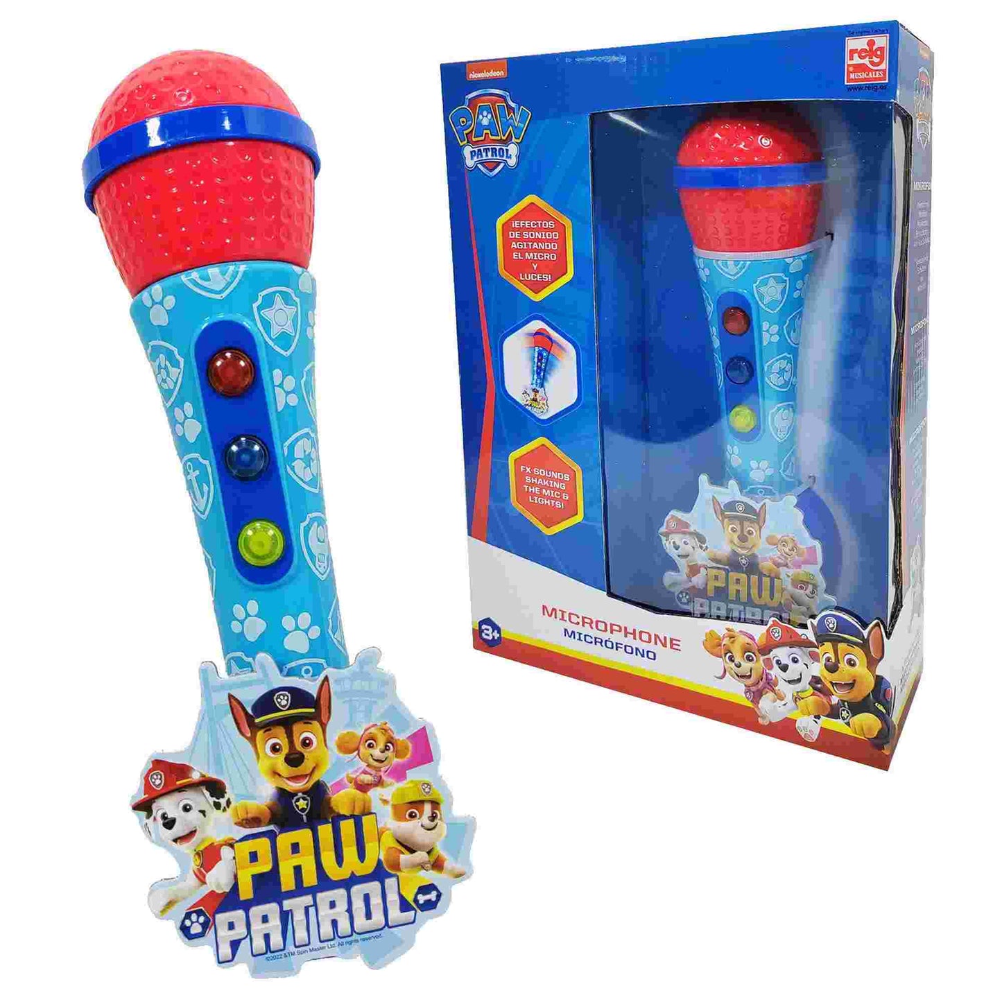 Reig | Paw Patrol Microphone with Built In Songs and Lights