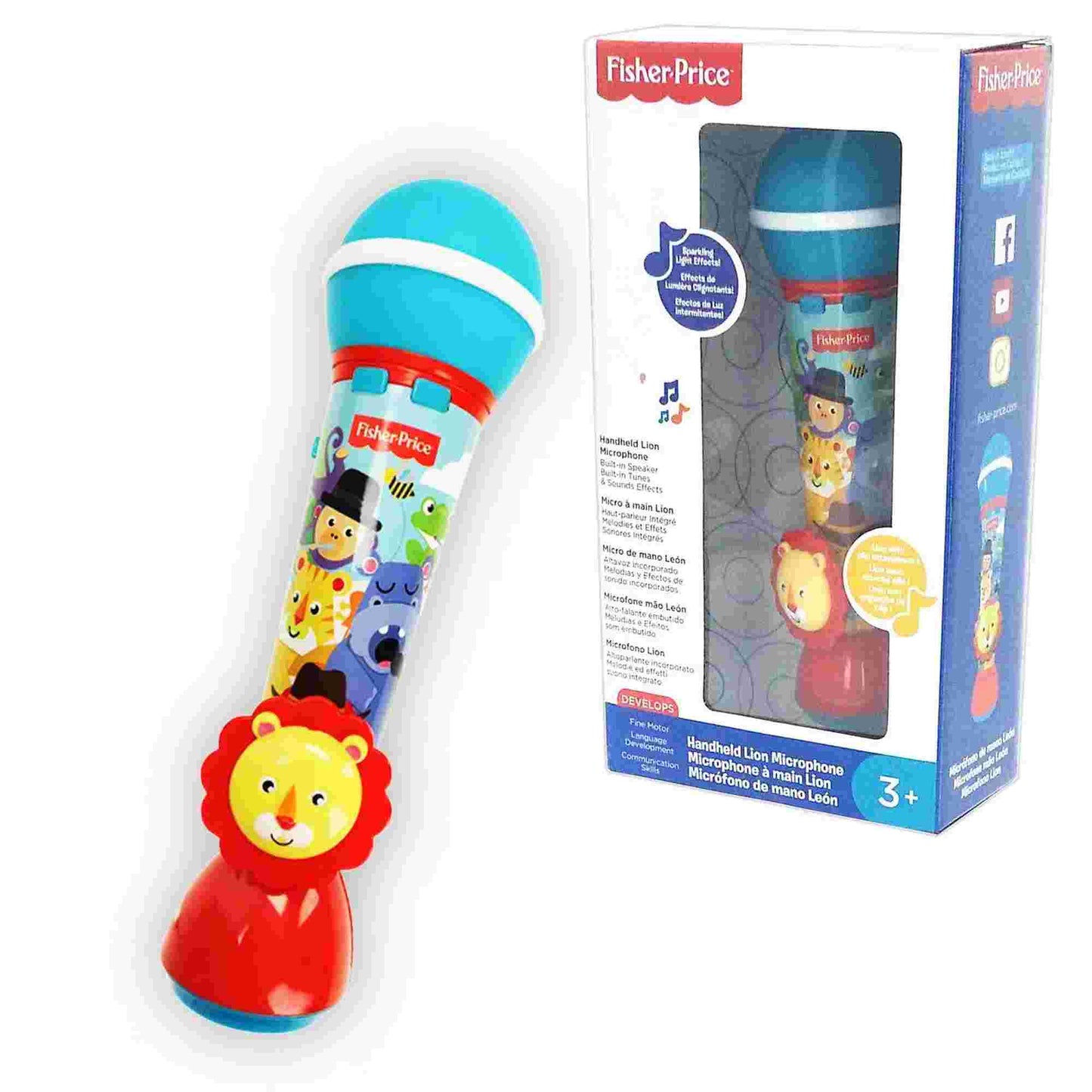 Reig | Fisher Price Lion Microphone with Lights & Sounds