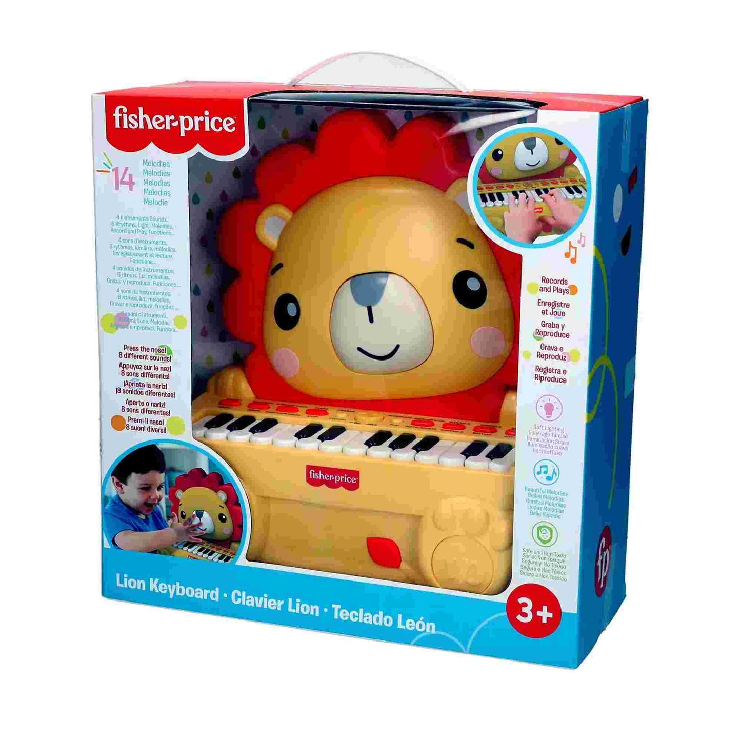 Reig | Fisher Price Lion Toy Piano with 24-Key Keyboard