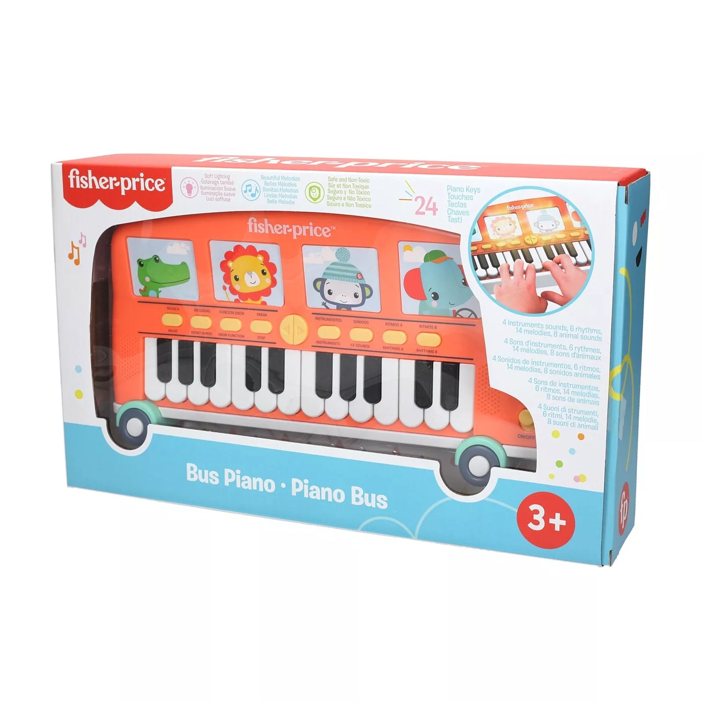 Reig | Fisher Price Bus Electric Keyboard with Music & Sounds