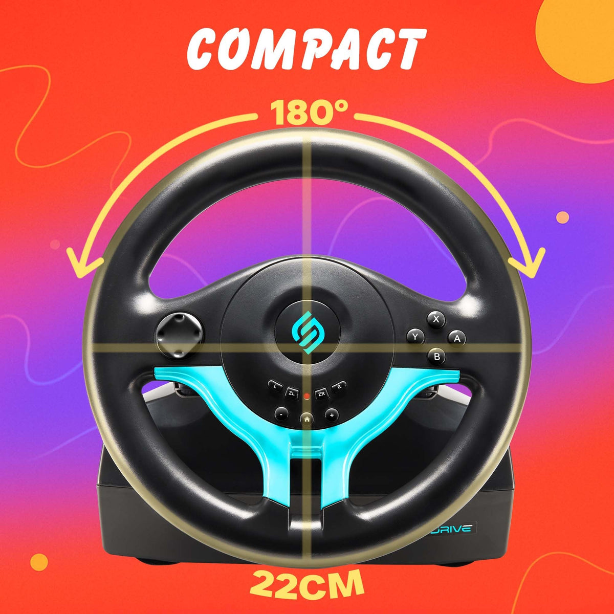 Superdrive | SV250-S Steering Wheel for Switch 2 & Switch Blue