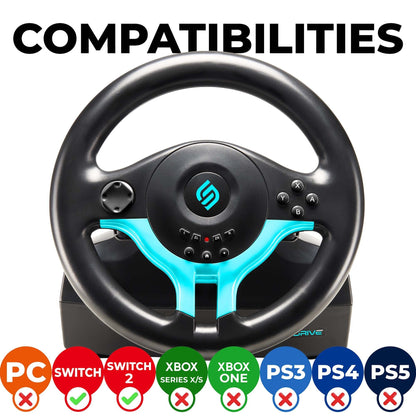 Superdrive | SV250-S Steering Wheel for Switch 2 & Switch Blue