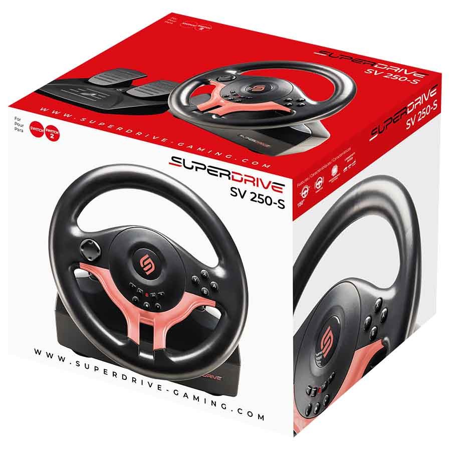 Superdrive | SV250-S Steering Wheel for Switch 2 & Switch Red