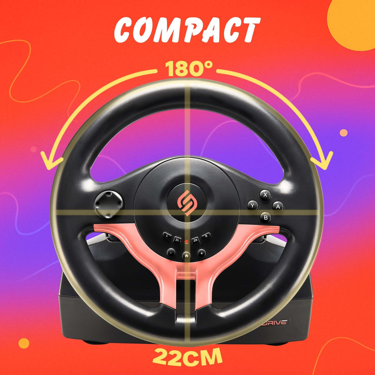 Superdrive | SV250-S Steering Wheel for Switch 2 & Switch Red