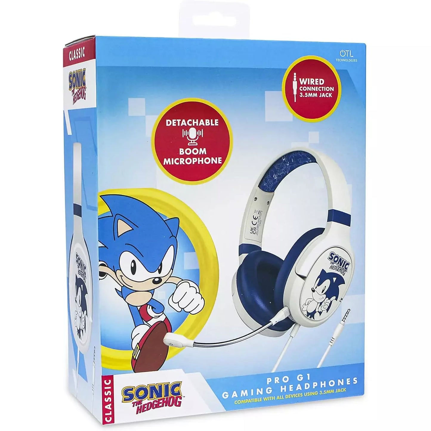 OTL | Sonic the Hedgehog Wired Gaming Headphones with Detatchable Microphone