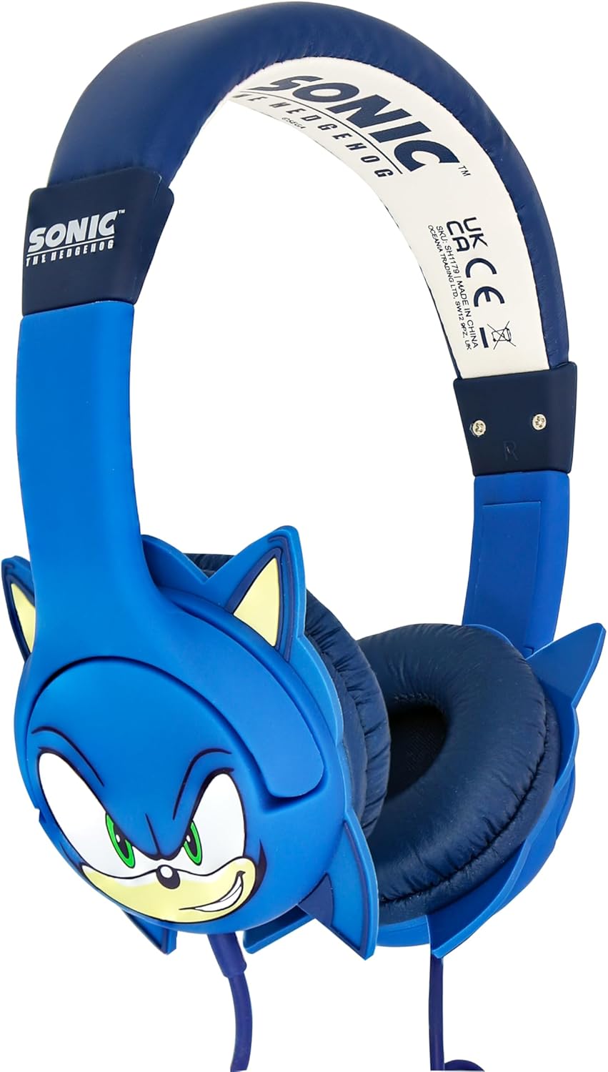 OTL | Sonic The Hedgehog Childrens Headphones with Moulded Ears