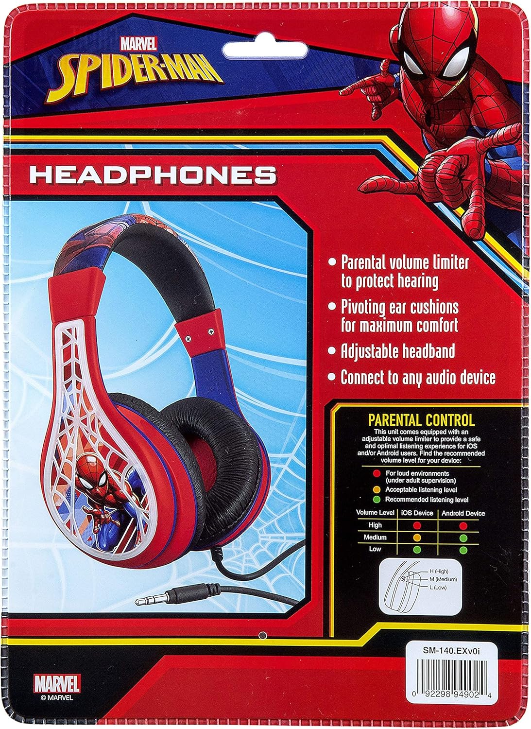 e-Kids | Spider Man Children's Wired Headphones