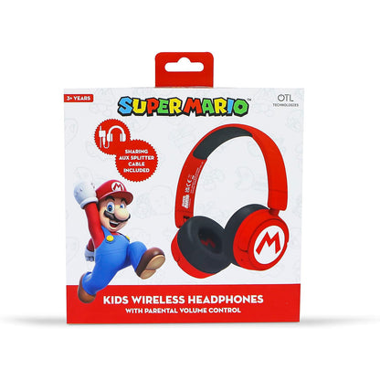 Super Mario | Red Kids Bluetooth Wireless Headphones