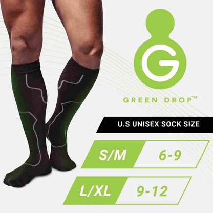 GreenDrop Infused Recovery Compression Socks Size L - XL