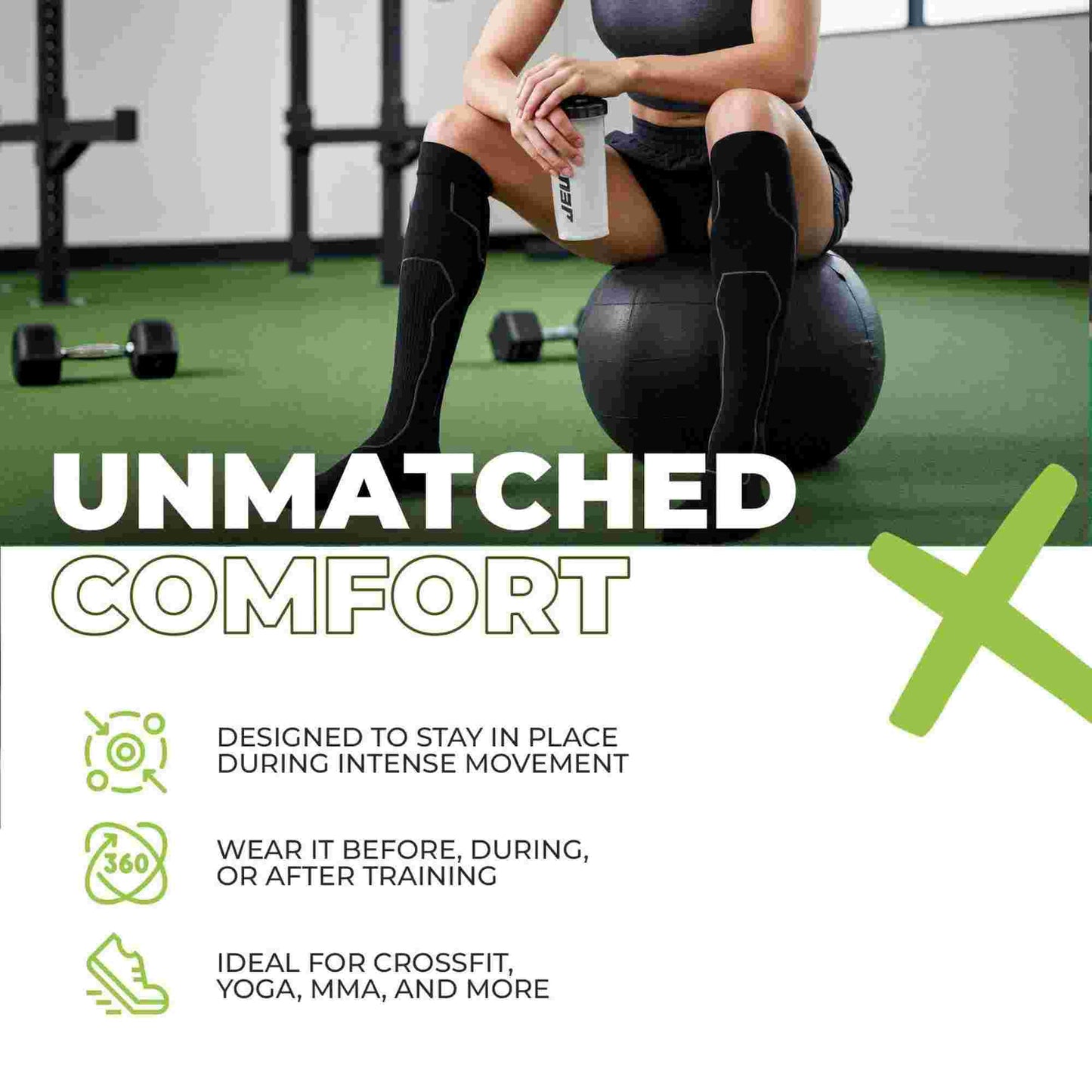 GreenDrop Infused Recovery Compression Socks Size L - XL