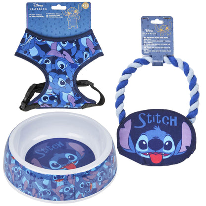 Stitch | Dog Harness, Bowl and Rope Toy Bundle - xploregifts