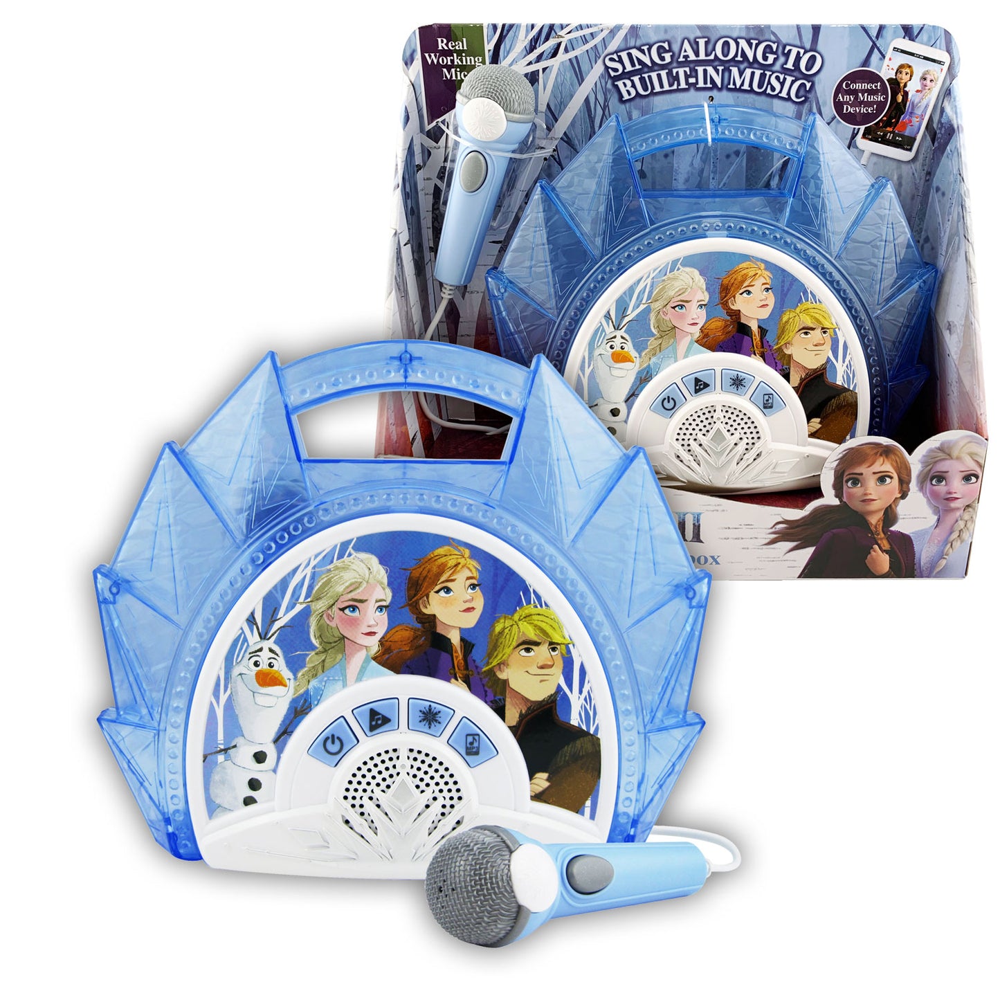 Frozen | Sing Along Karaoke Boombox with Microphone & Lights - xploregifts