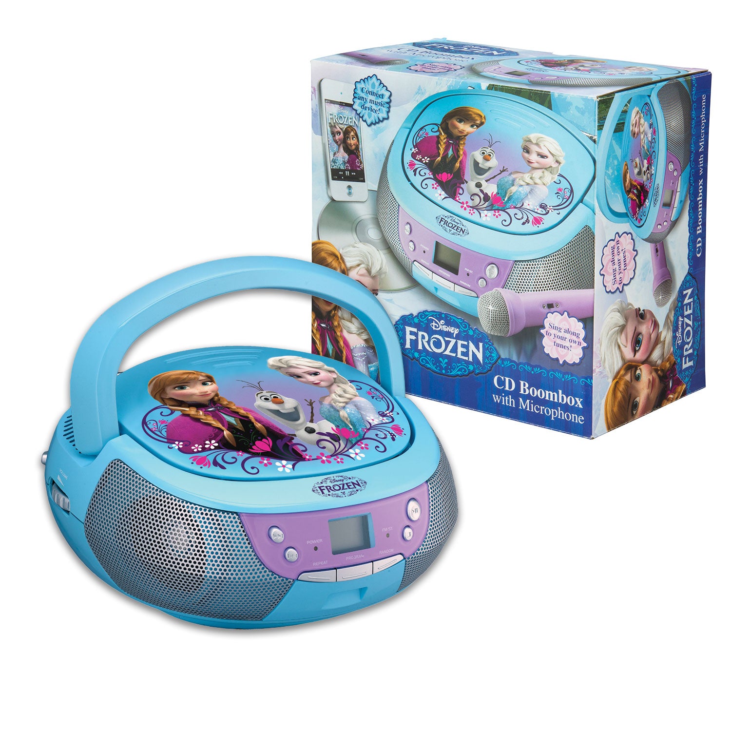 Frozen | CD Boombox with Microphone and FM Radio - xploregifts