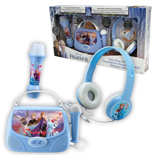 Frozen | Gift Box inc Headphones, Karaoke Boombox & MP3 Microphone with Lights - xploregifts