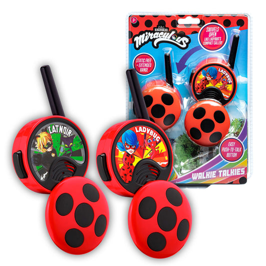 Miraculous | Foldable Walkie Talkies with Extended Range, Lights & Sound Effects - xploregifts