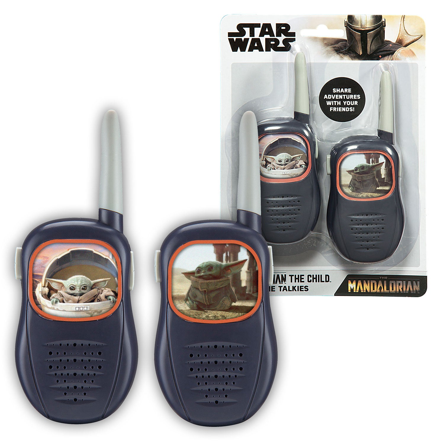 Star Wars: The Mandalorian | The Child (Baby Yoda) Walkie Talkies with Easy Push Talk Buttons - xploregifts