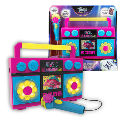 Trolls: World Tour | Sing Along Karaoke Boombox with Microphone & Lights - xploregifts