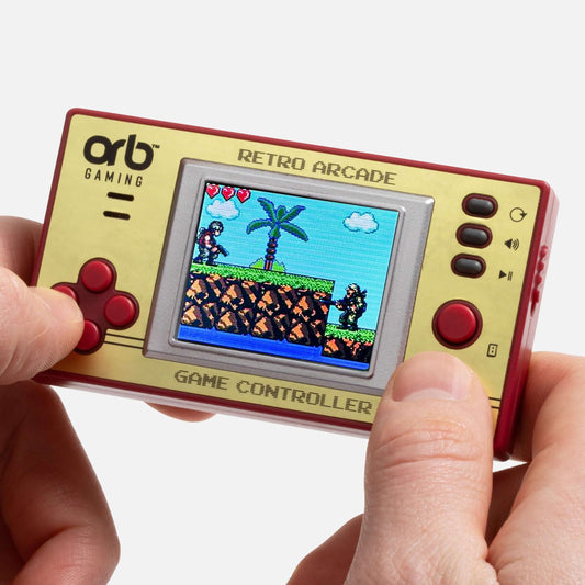Thumbs Up Orb Retro Mini Handheld Console Gold 150 Games
