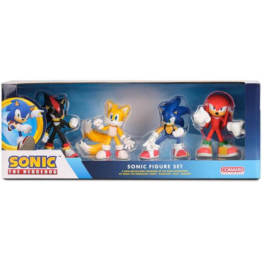 Comansi | Sonic The Hedgehog Gift Box Set 4 Figurines - Sonic, Shadow, Knuckles & Tails