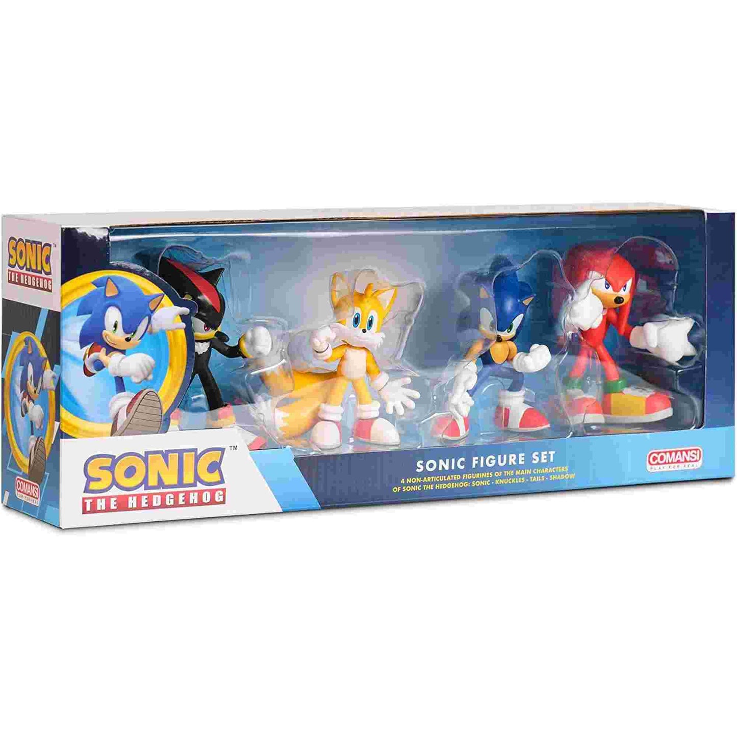Comansi | Sonic The Hedgehog Gift Box Set 4 Figurines - Sonic, Shadow, Knuckles & Tails