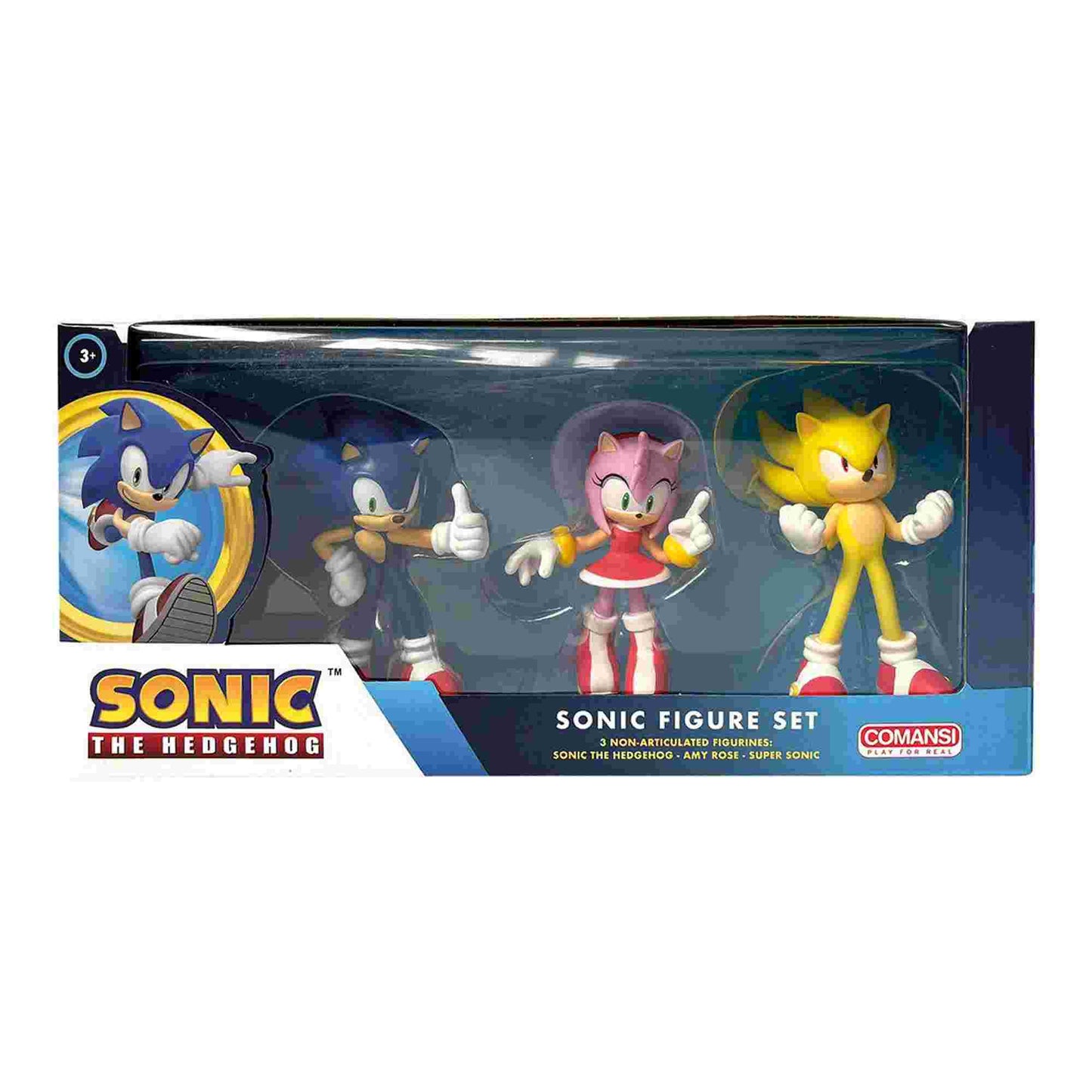 Comansi | Sonic The Hedgehog Gift Box Set 3 Figurines - Sonic, Amy & Super Sonic