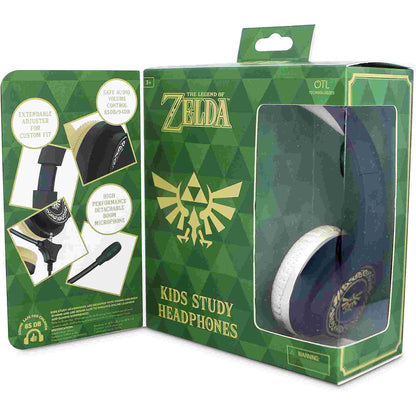 OTL Zelda Crest Kid's Wired Headphones with Microphone