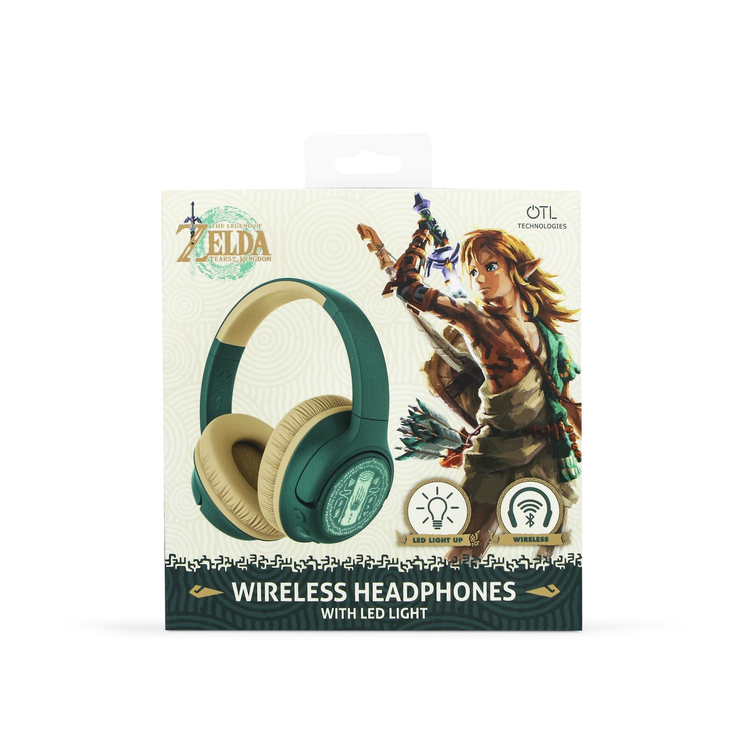 OTL | The Legend Of Zelda TOTK LED Light Up Wireless Headphones Green
