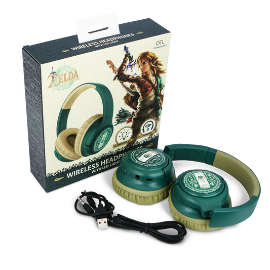 OTL | The Legend Of Zelda TOTK LED Light Up Wireless Headphones Green